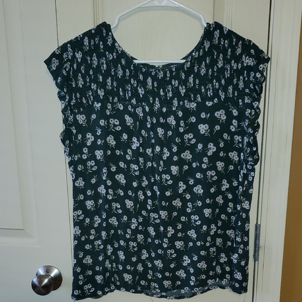 Floral Green Top
